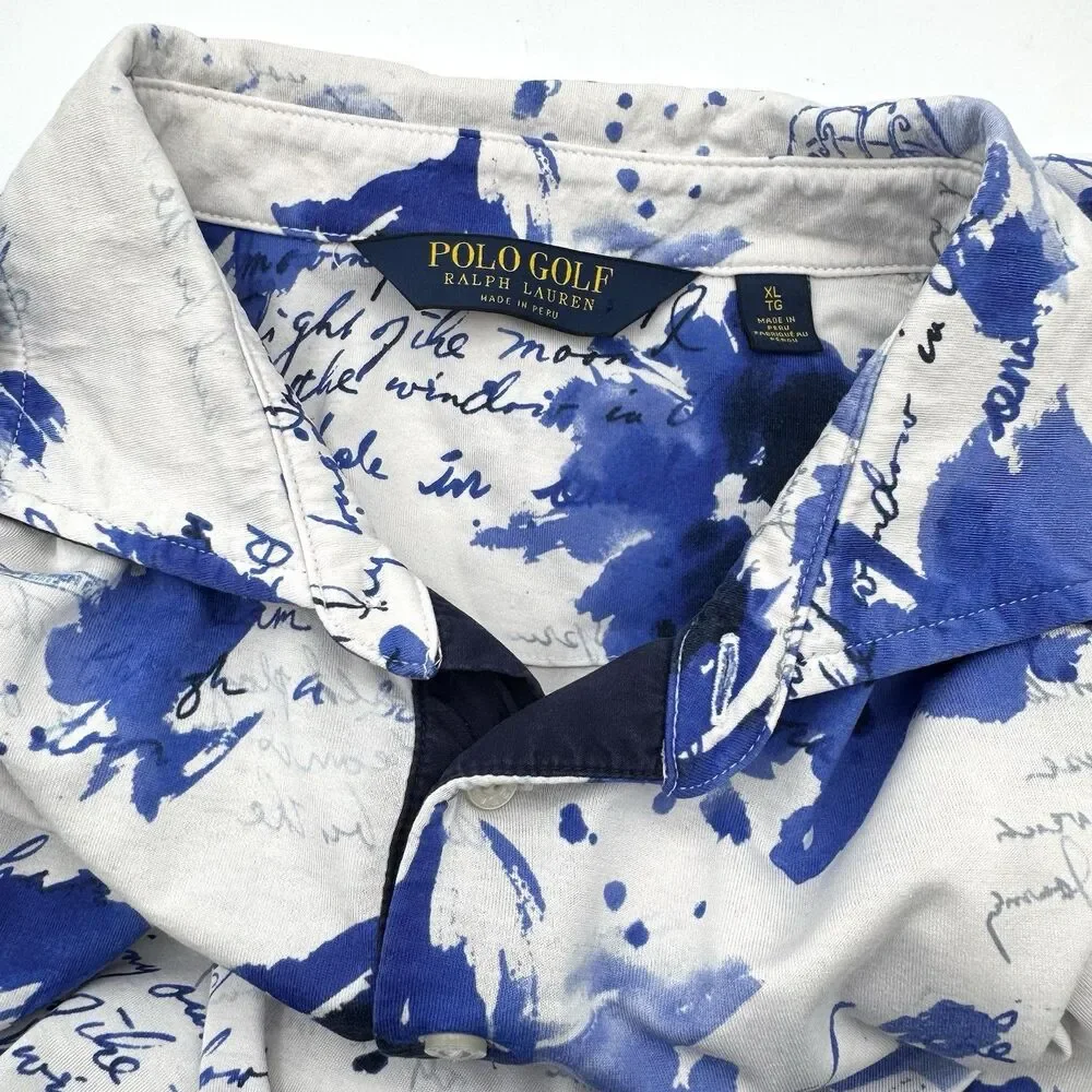 Ralph Lauren Polo Golf Shirt Mens Large British West Indies Special Script XL